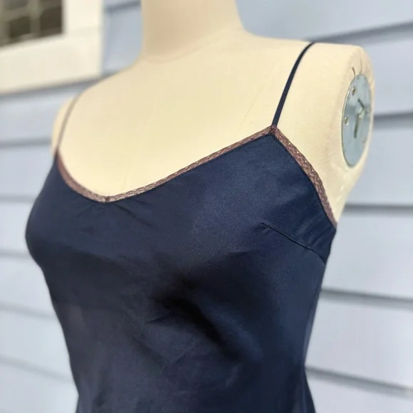 Vintage 90s Betsey Johnson Bias Cut Silk Satin Slip Dress - Picture 3 of 5